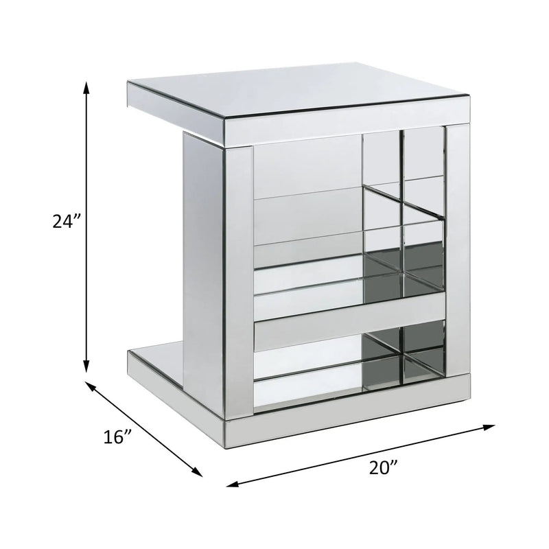 Dominic - 24" Accent Table - Mirrored by Unique Piece Furniture