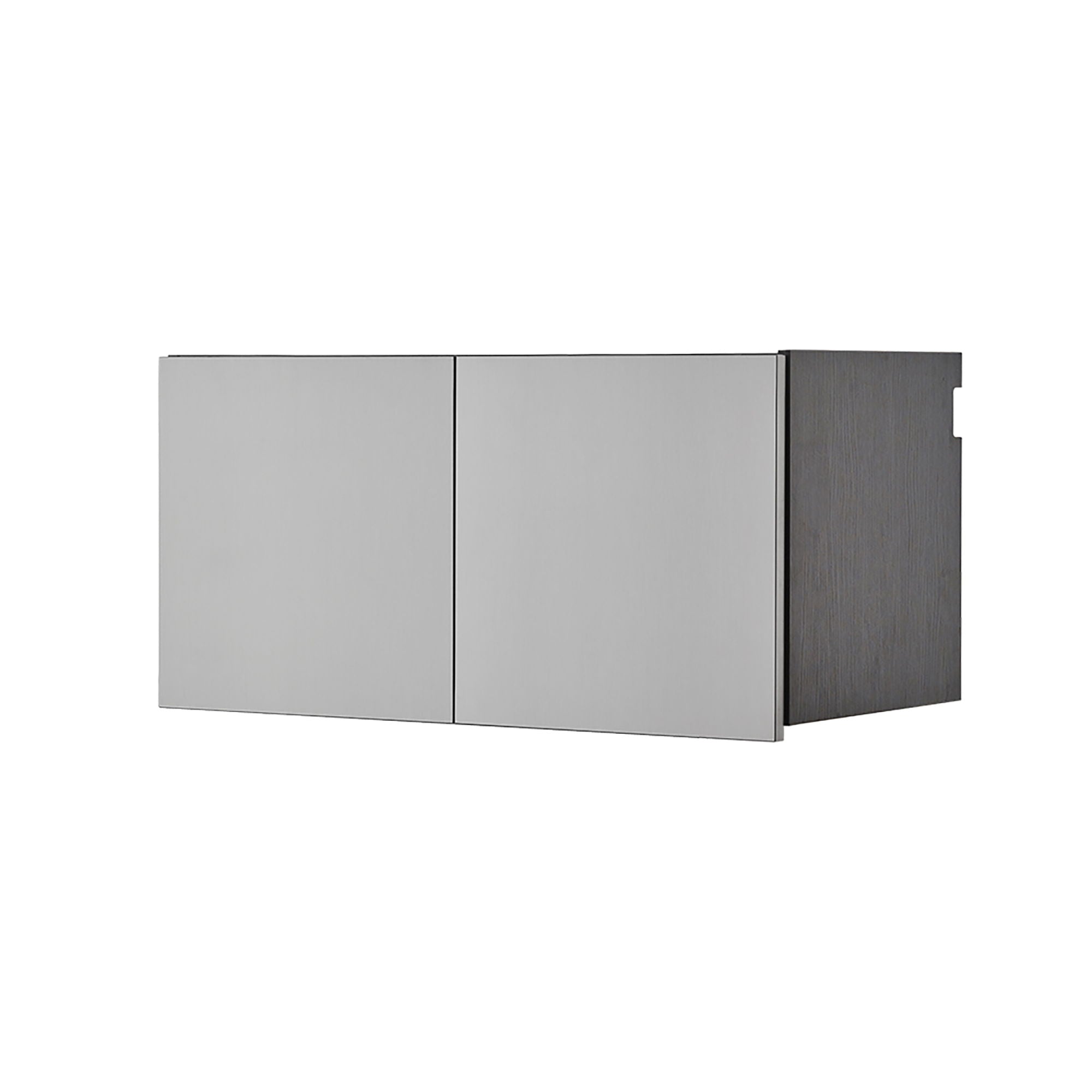 Astro Series - Wall Storage Cabinet With Soft Closing Drawers - Metallic Gray by HouseOfZazla