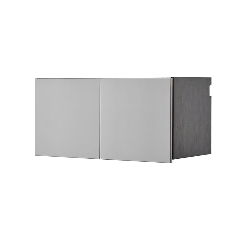 Astro Series - Wall Storage Cabinet With Soft Closing Drawers - Metallic Gray by HouseOfZazla