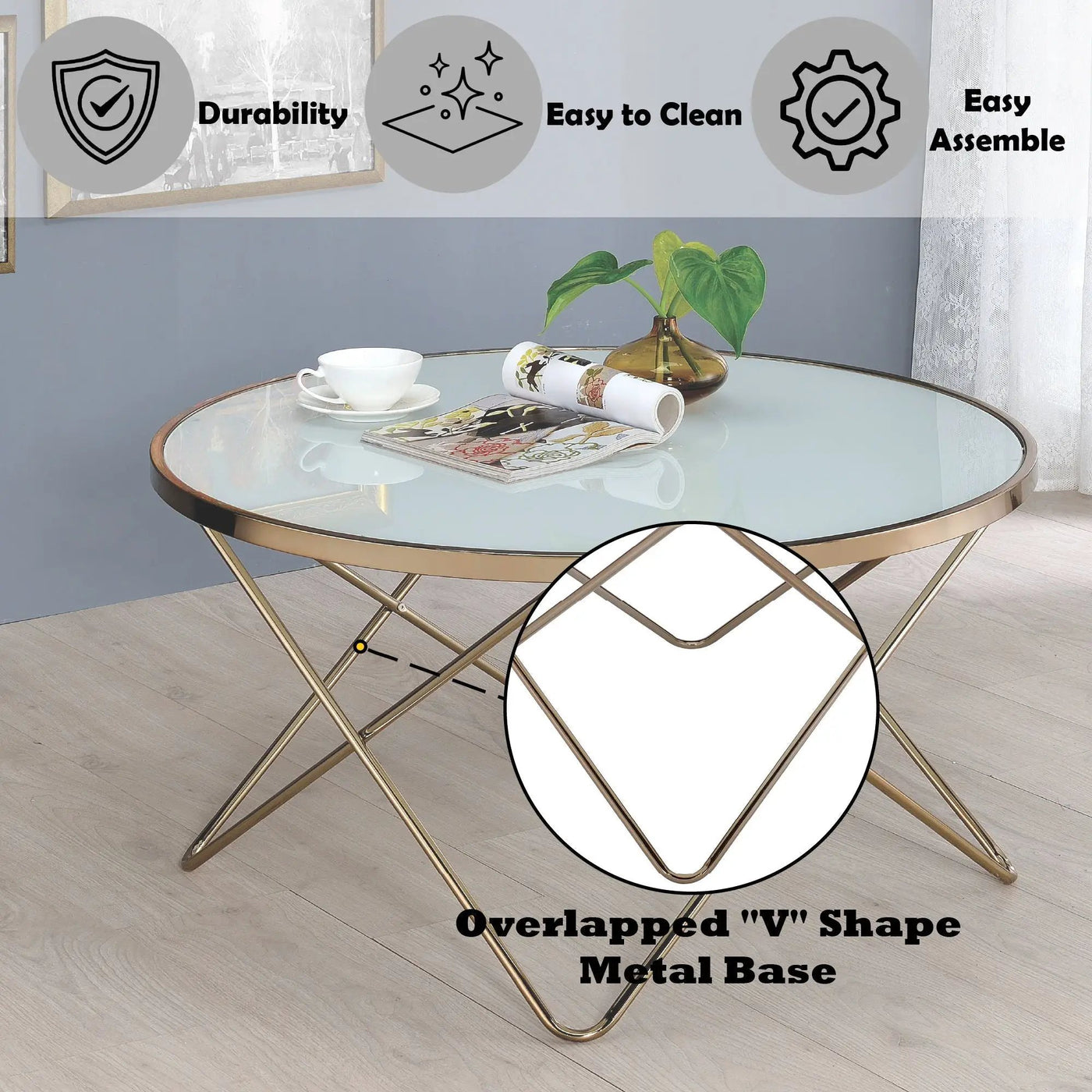 Valora Glass Coffee Table by HouseOfZazla