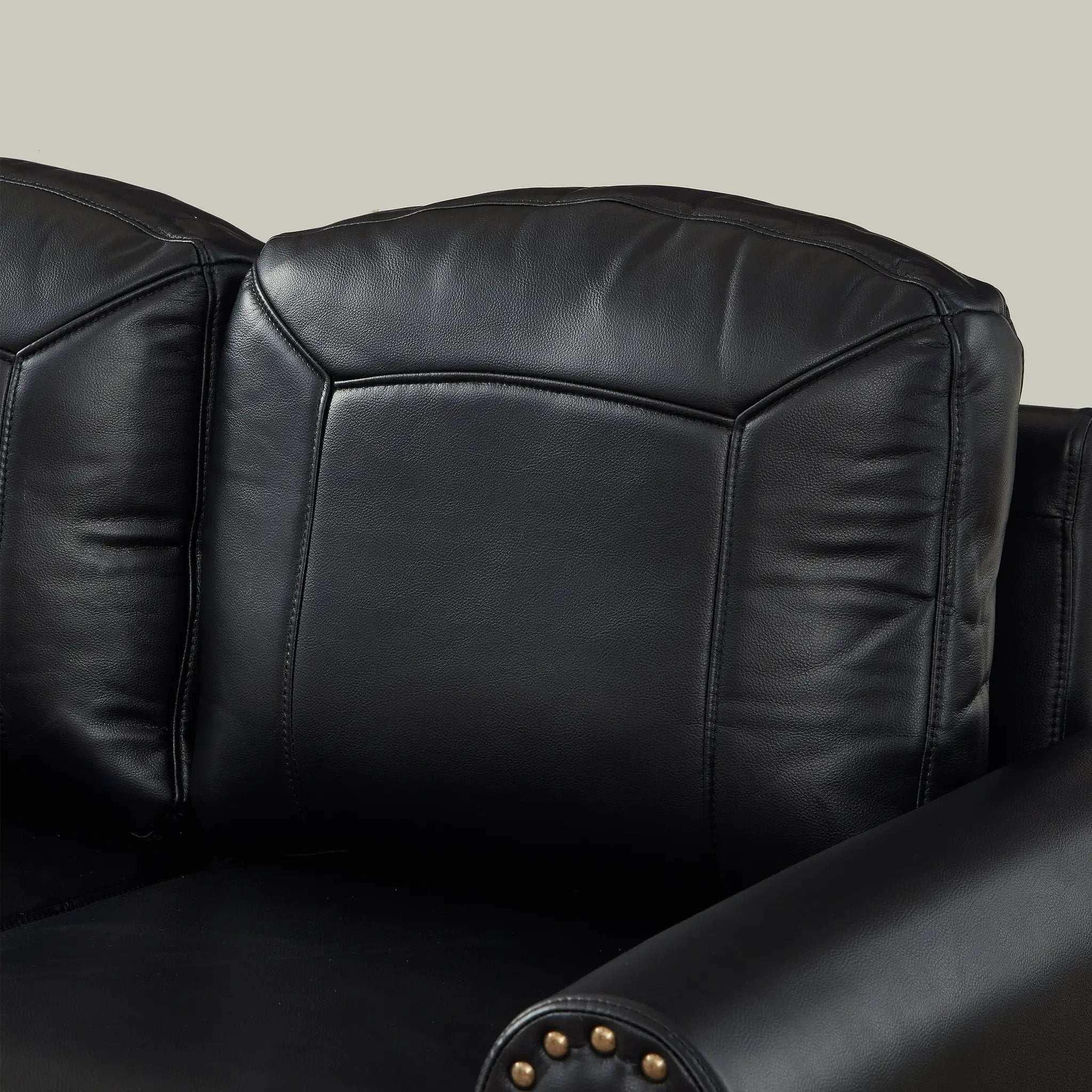 59" Classic Living Room Sofa Loveseat Faux Leather Couch by HouseOfZazla