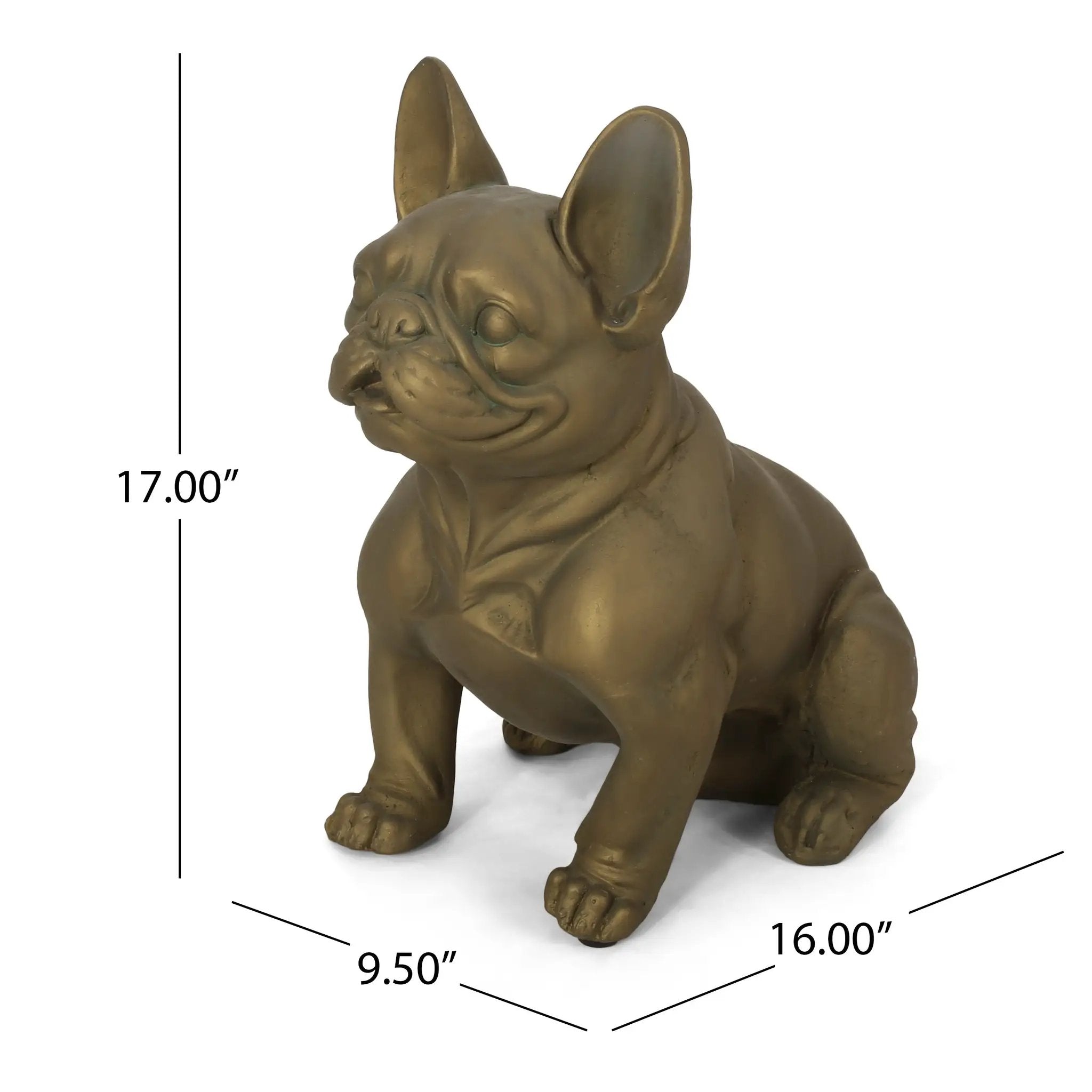 Dog Garden Sculpture, Outdoor French Bulldog Garden Statue by HouseOfZazla