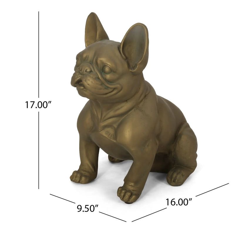 Dog Garden Sculpture, Outdoor French Bulldog Garden Statue by HouseOfZazla
