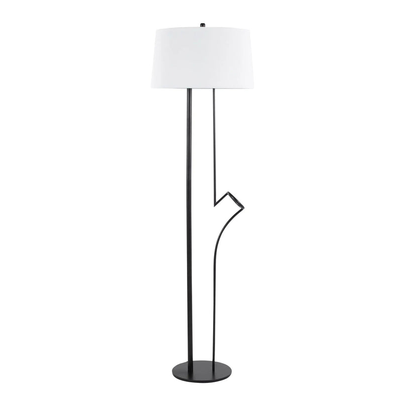 Shadow Contemporary Floor Lamp - Black / White by HouseOfZazla