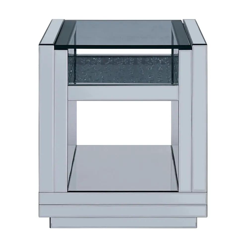 Nysa - 24" End Table - Mirrored & Faux Crystals by Unique Piece Furniture