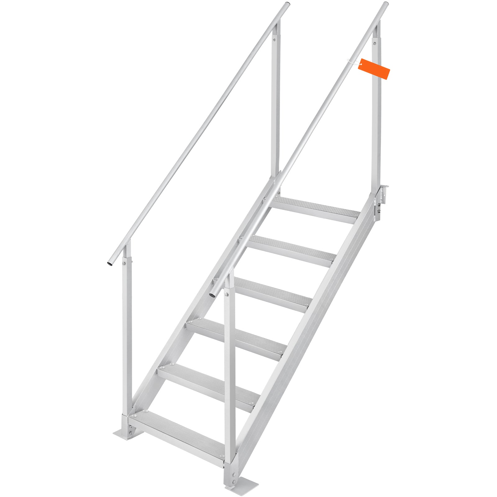 Dock Ladder, 43''-51'' Adjustable Height, 6 Steps with Dual Handrails by HouseOfZazla
