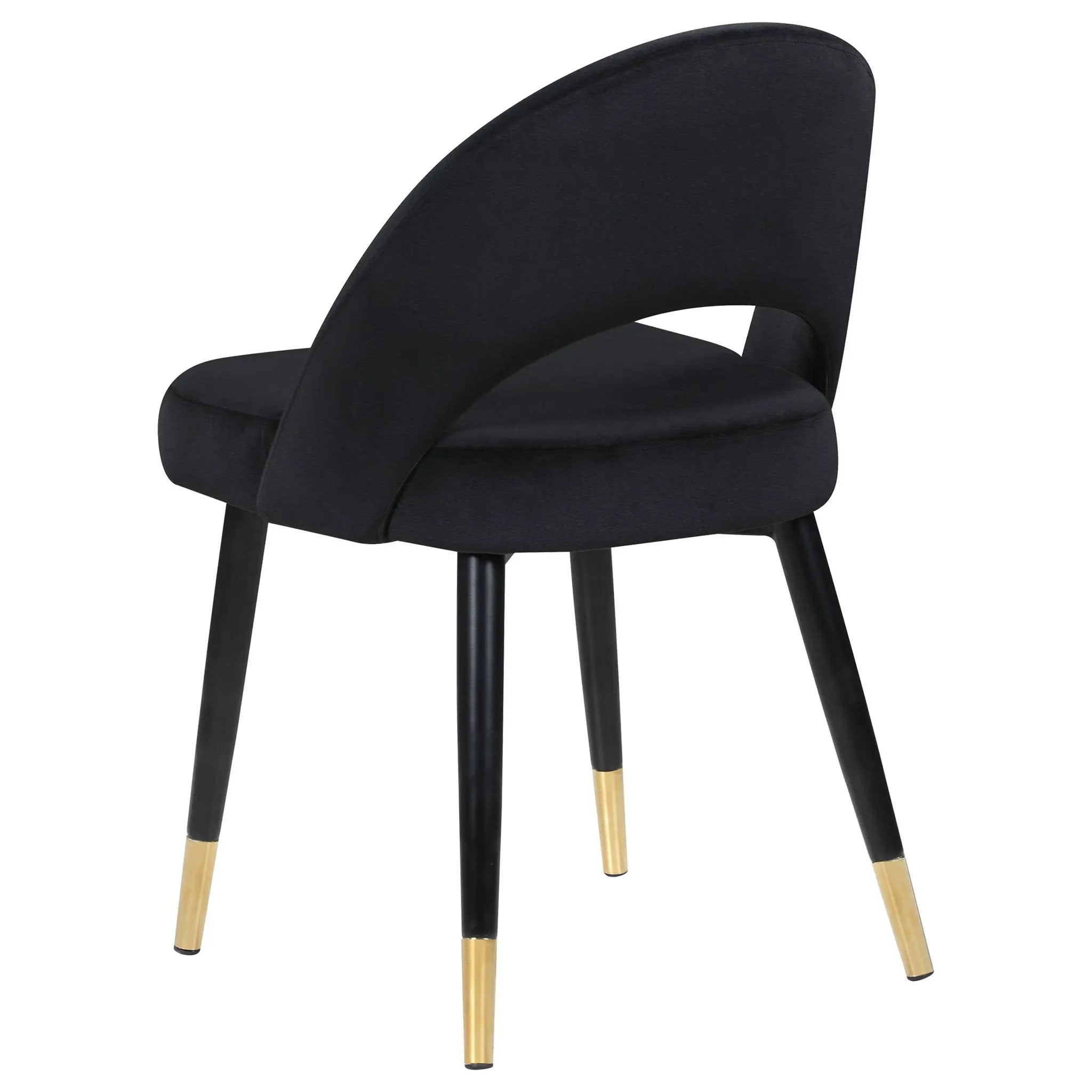 Lindsey Upholstered Dining Side Chair Black (Set of 2) by Unique Piece Furniture
