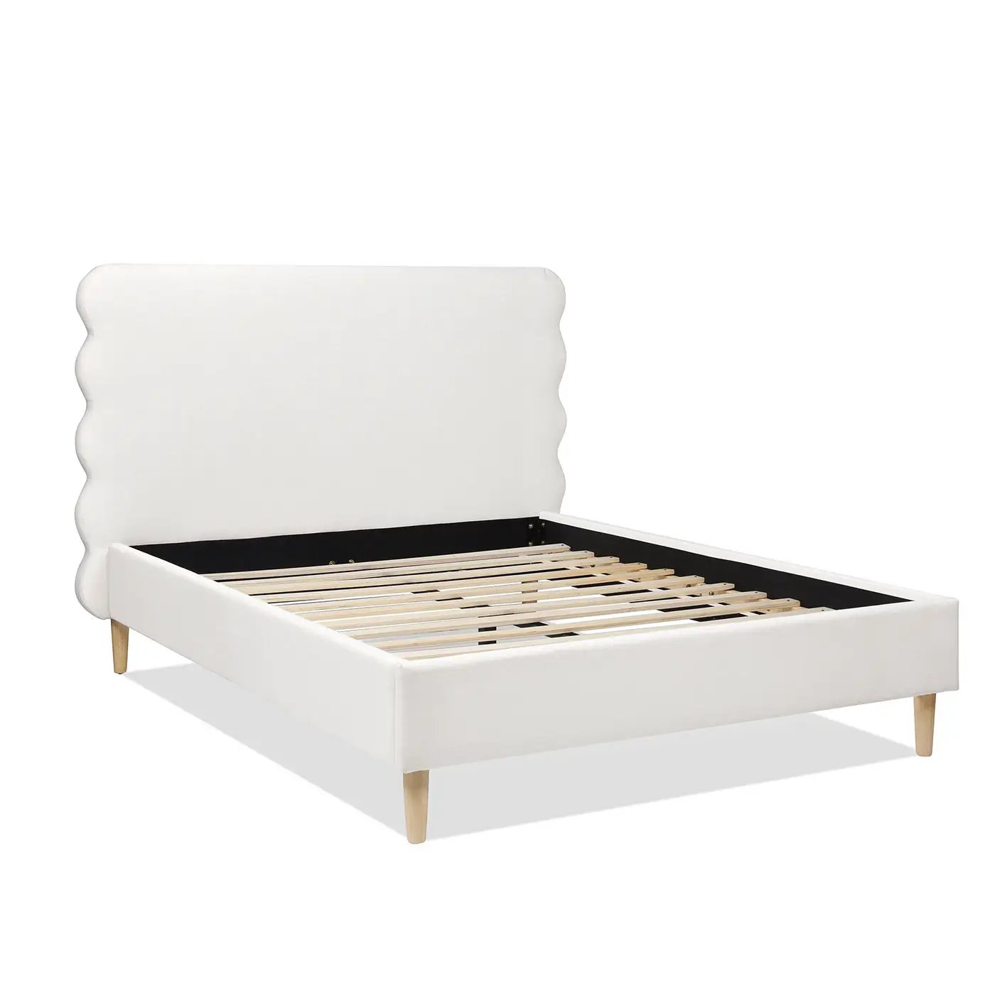 Stockholm - Modern Wavy Headboard Platform Bed by Unique Piece Furniture