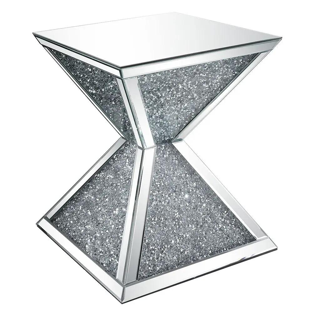 Noralie - End Table With Faux Diamonds - Mirrored by Unique Piece Furniture