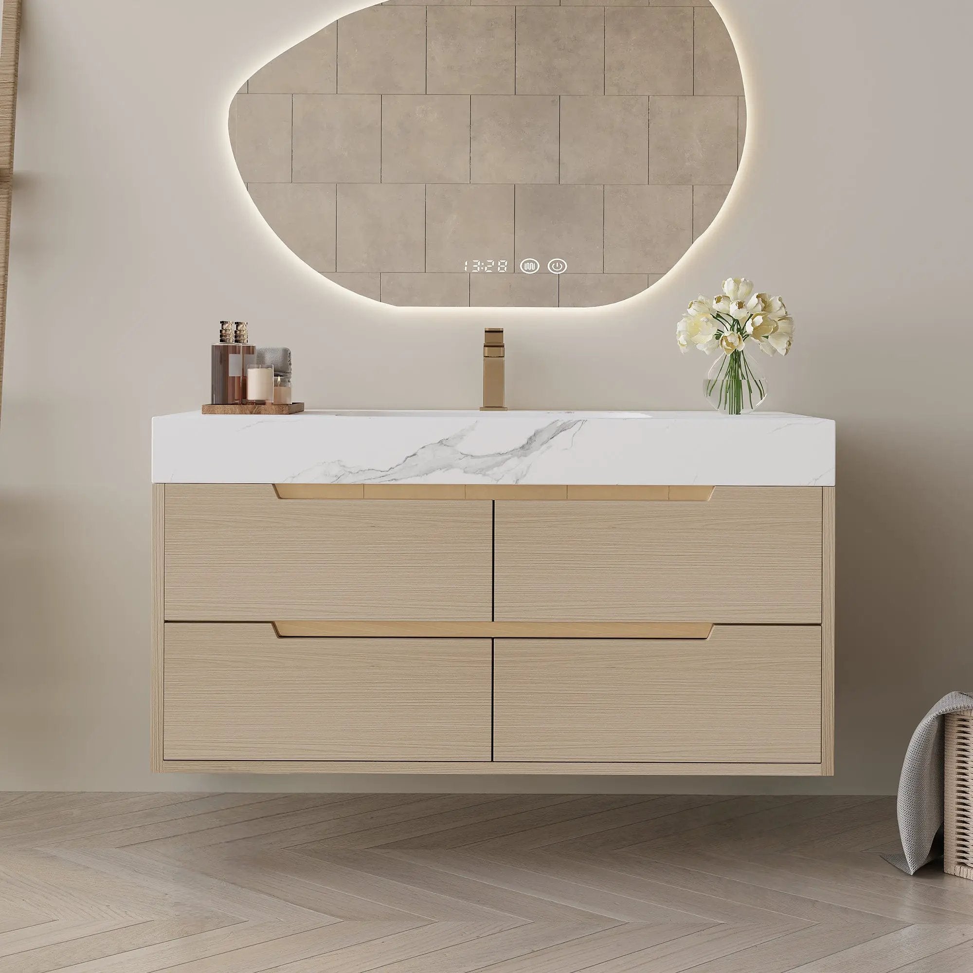 35.4" Modern Bathroom Vanity with Undermount Sink by HouseOfZazla