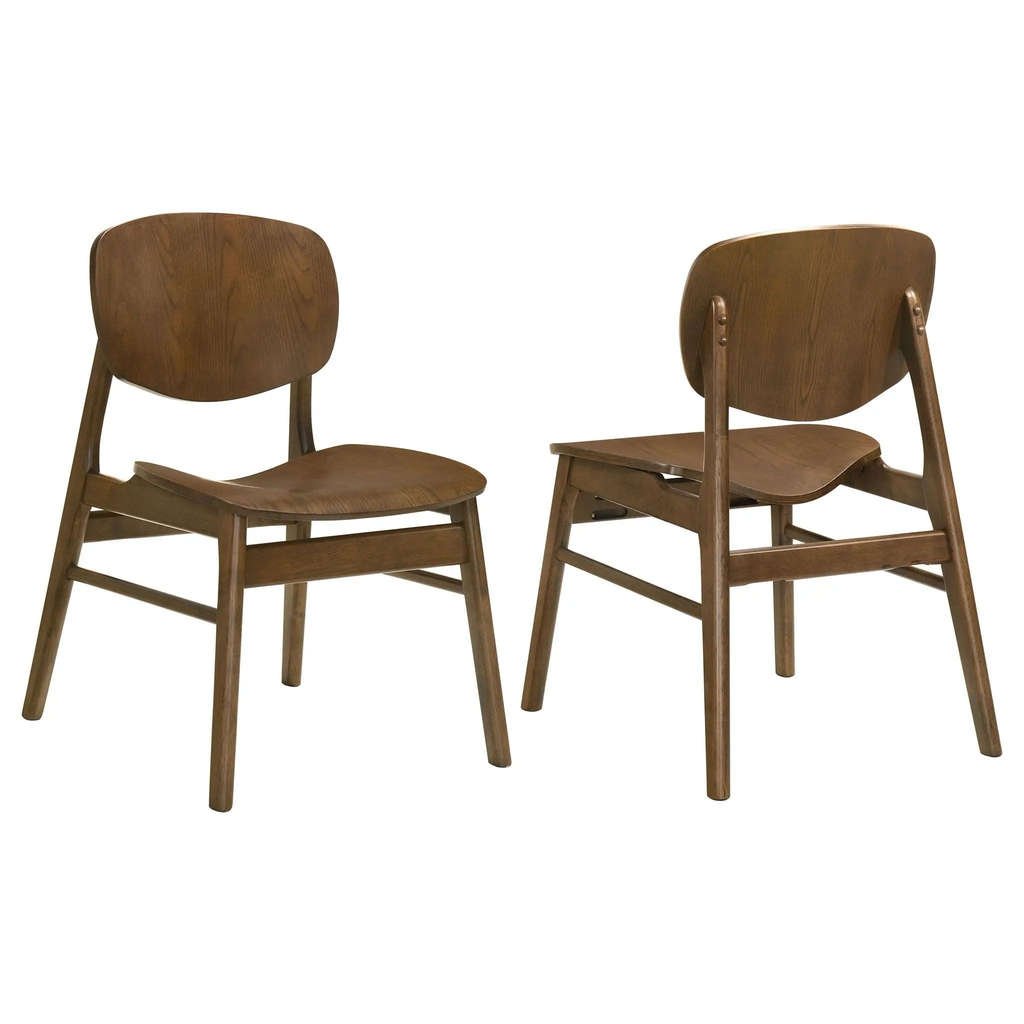 Benford Dining Side Chair Wood Seat Dark Brown (Set of 2) by Unique Piece Furniture