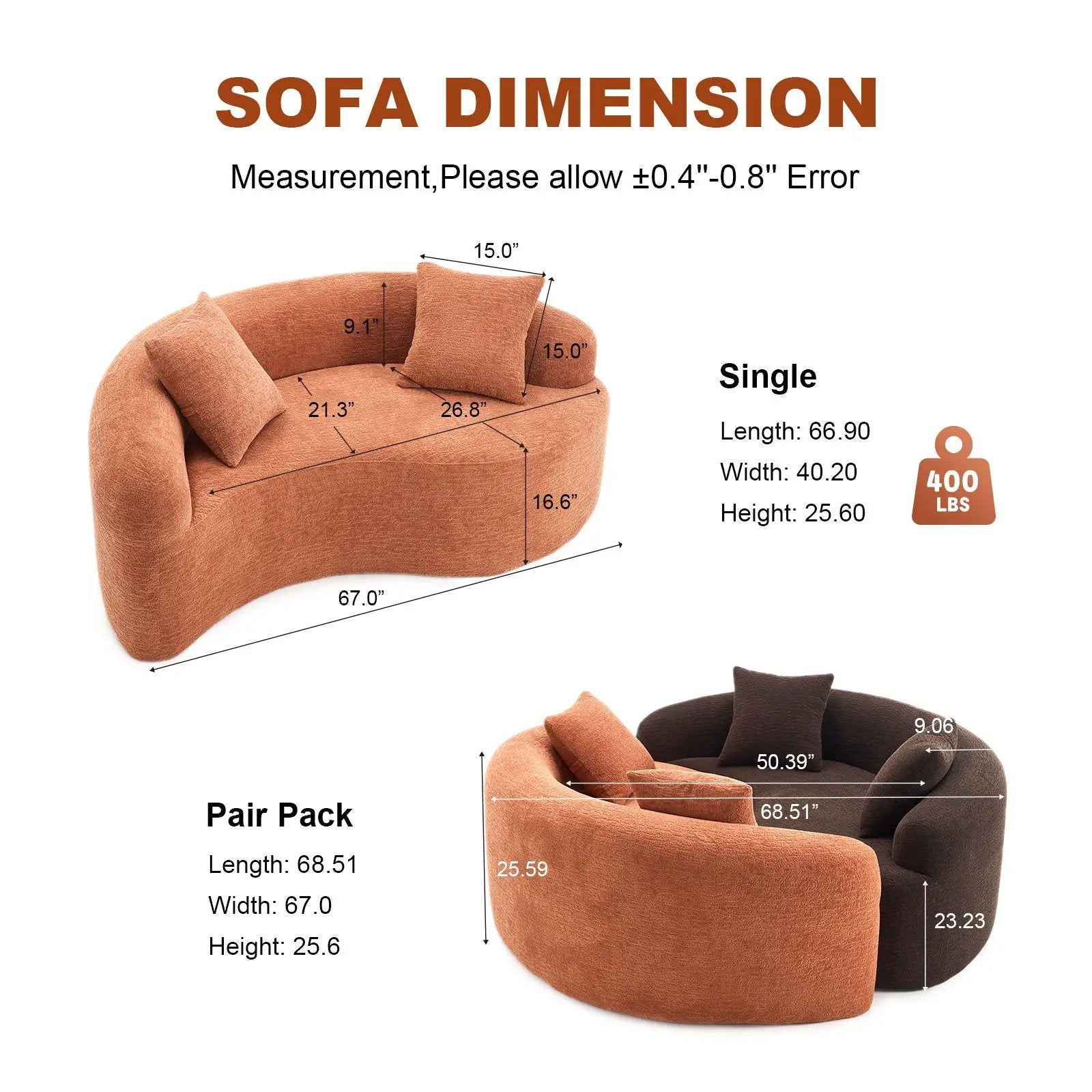 Tai Chi - Curved Dual Depth Loveseat by Unique Piece Furniture