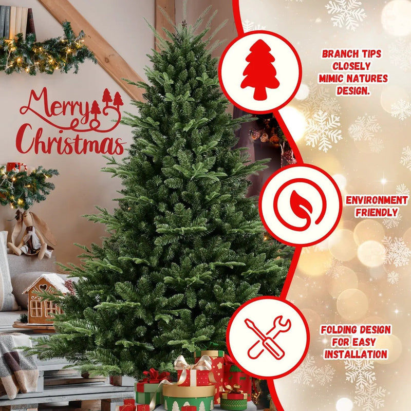 Full-Shaped 6 Ft Christmas Tree with 1673 PE/PVC Tips by HouseOfZazla