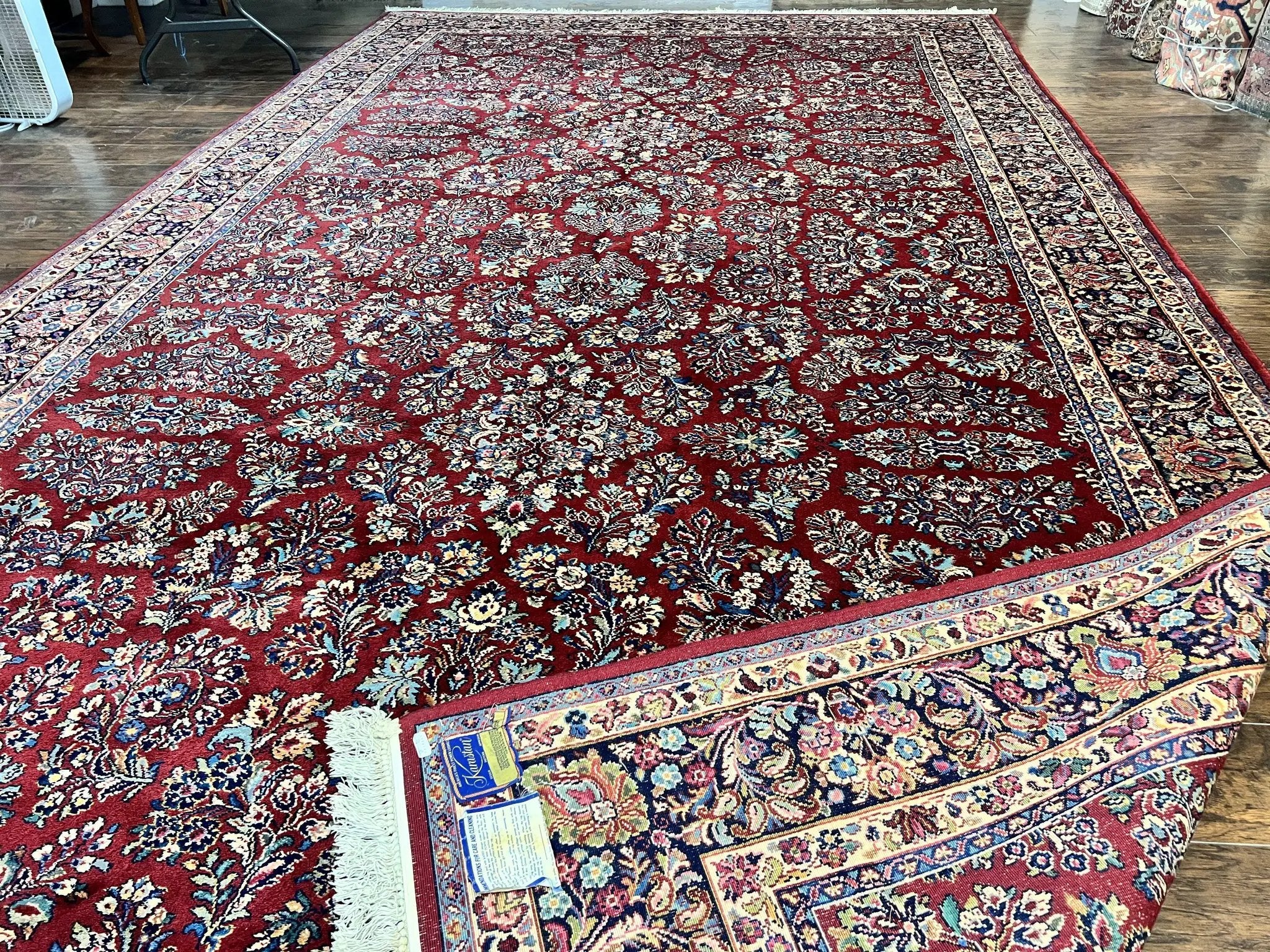 Karastan Rug 10x18 Red Sarouk #785, Wool Karastan Carpet, Original 700 Series, Vintage Discontinued Large Oriental Rug by Jewel Rugs