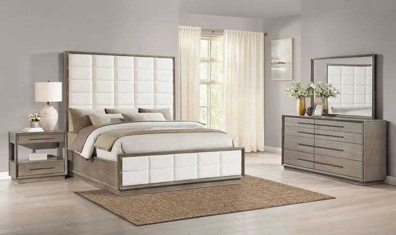 Durango 4-piece Eastern King Bedroom Set Taupe Oak by Unique Piece Furniture