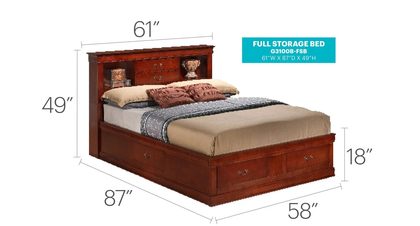 Traditional Style Bookcase Storage Bed by HouseOfZazla
