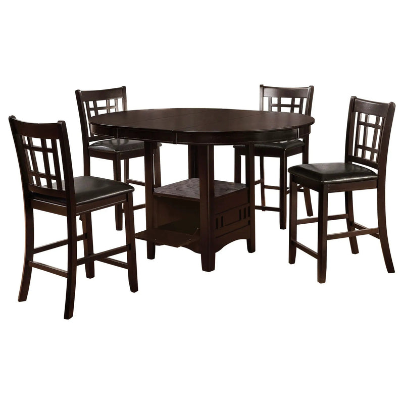 Lavon 5-piece Oval Counter Height Dining Set Espresso by Unique Piece Furniture