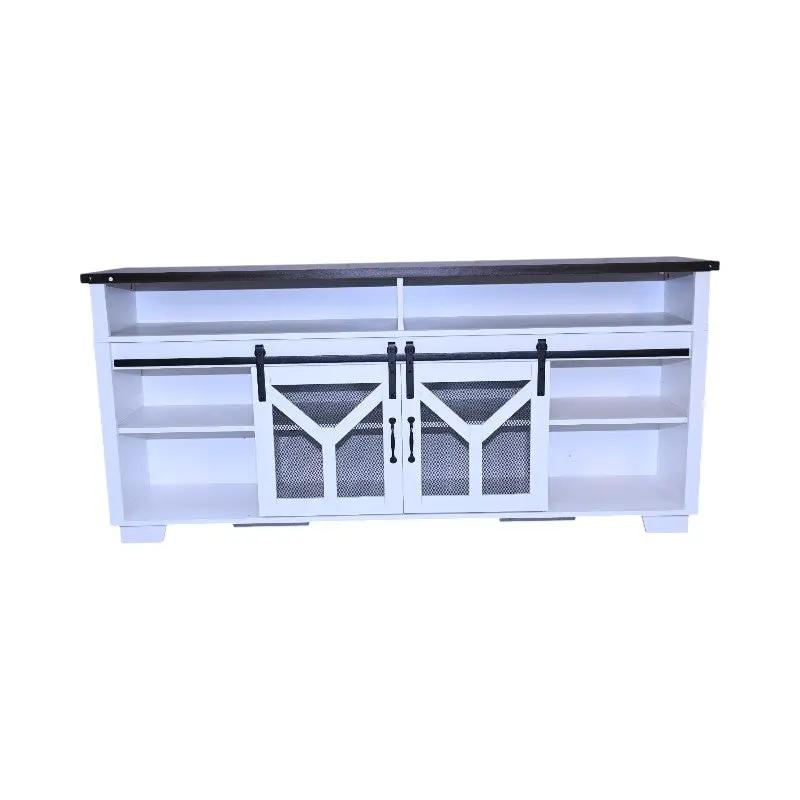 Stylish 65.3" TV Stand with LED Light Strips by HouseOfZazla