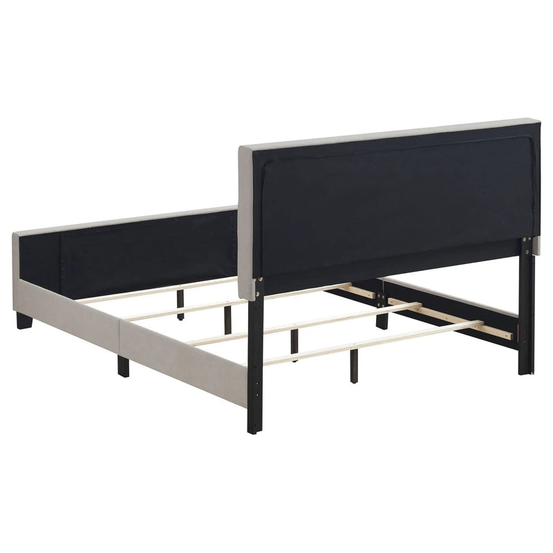 Destiny - Eastern King Panel Bed - Beige by HouseOfZazla