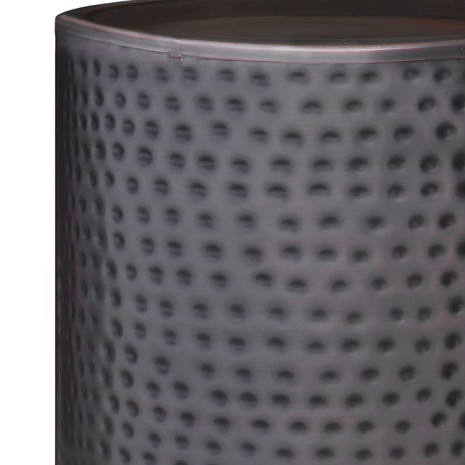 Corbin - Hammered Metal Side Table by HouseOfZazla