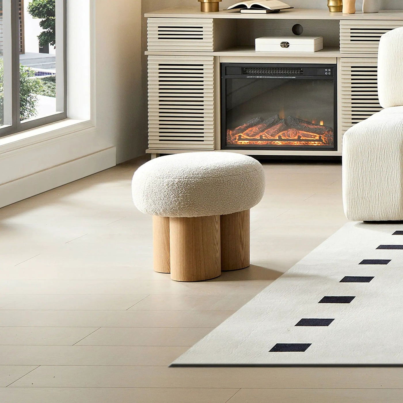Versatile Mushroom Stool With Cushion by Unique Piece Furniture