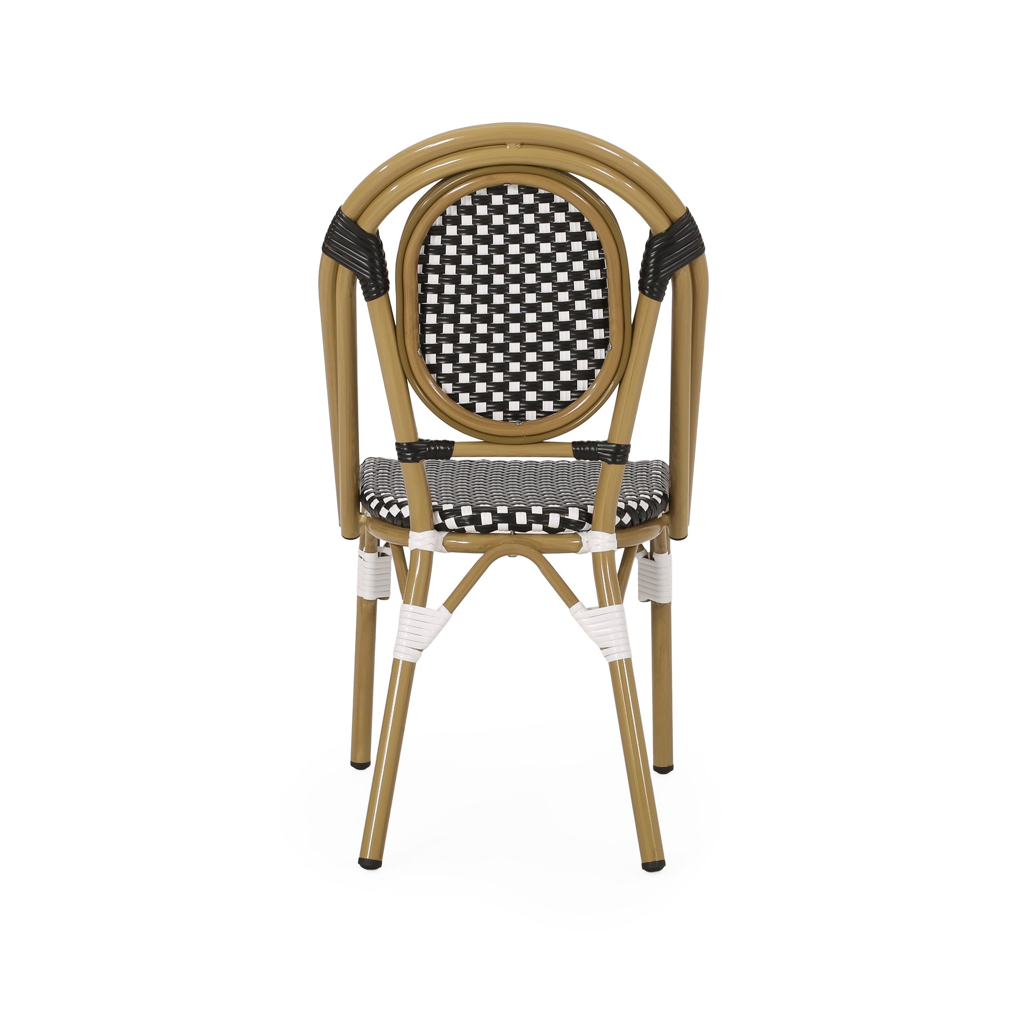 Outdoor PE Rattan and Aluminum French Bistro Chair, Set of 2 by HouseOfZazla