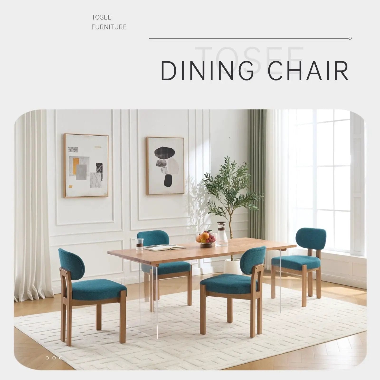 Dining Chairs With Ergonomic Backrest And Adjustable Feet (Set of 2) by Unique Piece Furniture