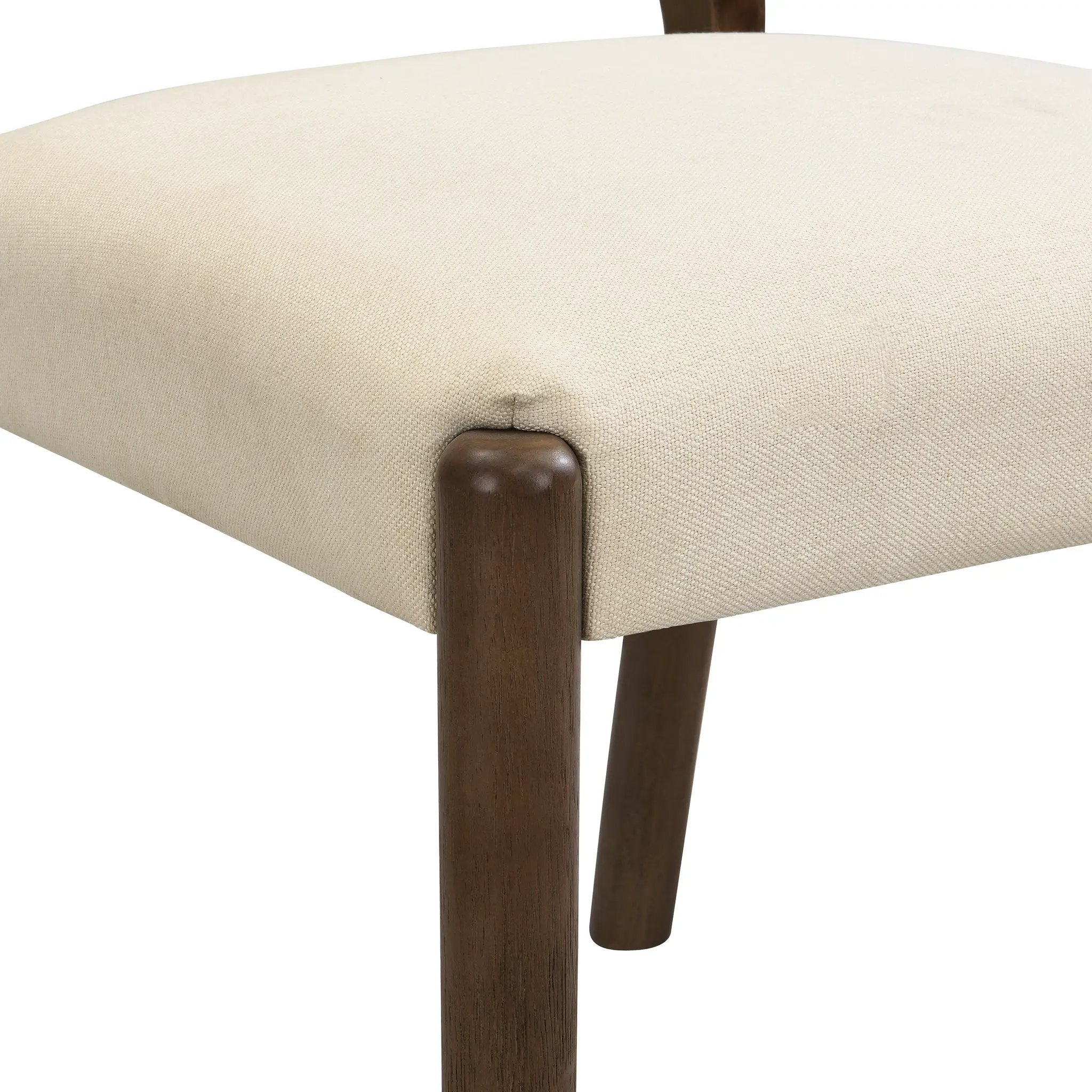 Dining Chairs with Back Mid Century Fabric Upholstered Armless - Set of 2 by HouseOfZazla
