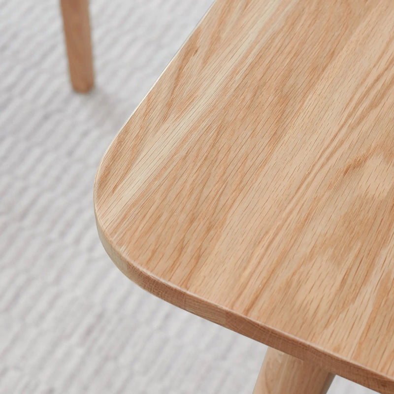 Natural Solid Oak Round Corner Dining Table by BLAKHOM