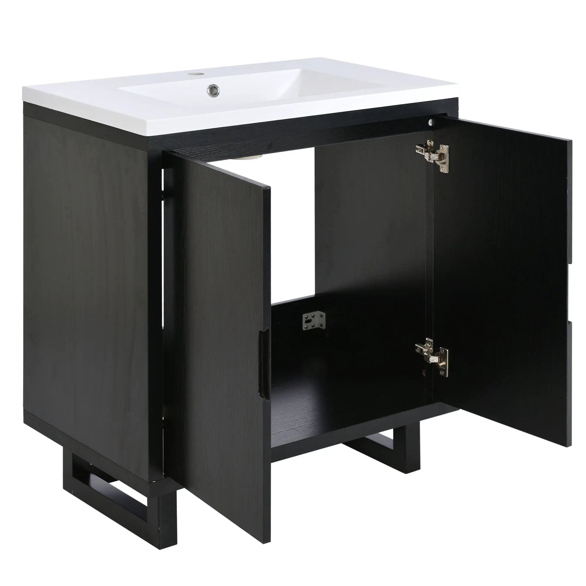 Bathroom Vanity Set With Sink, Combo Cabinet, Bathroom Storage Cabinet, Solid Wood Frame by HouseOfZazla