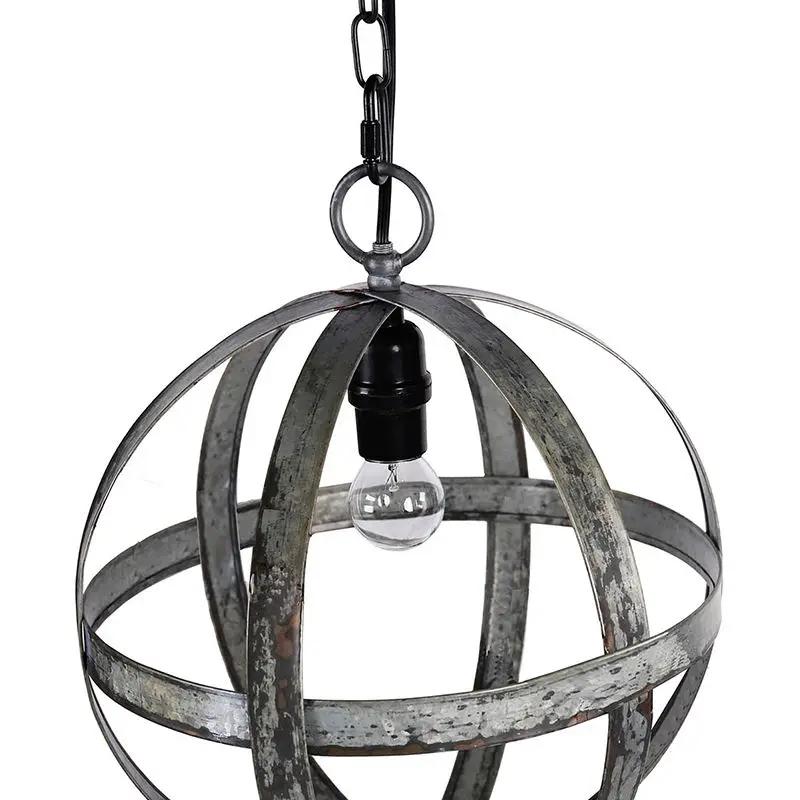 Metal Chandelier, Hanging Light Fixture With Adjustable Chain For Kitchen, Bulb Not Included - Gray by Unique Piece Furniture