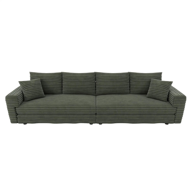 Convertible Deep Seat Sofa With Soft Pillows And Ottomans by HouseOfZazla