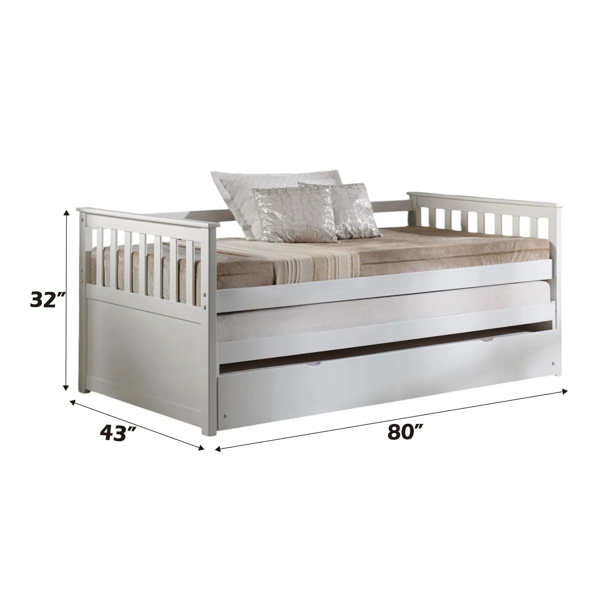Cominia - Twin Daybed (Trundle Not Included, Bed Only, No Storage) - White by Unique Piece Furniture