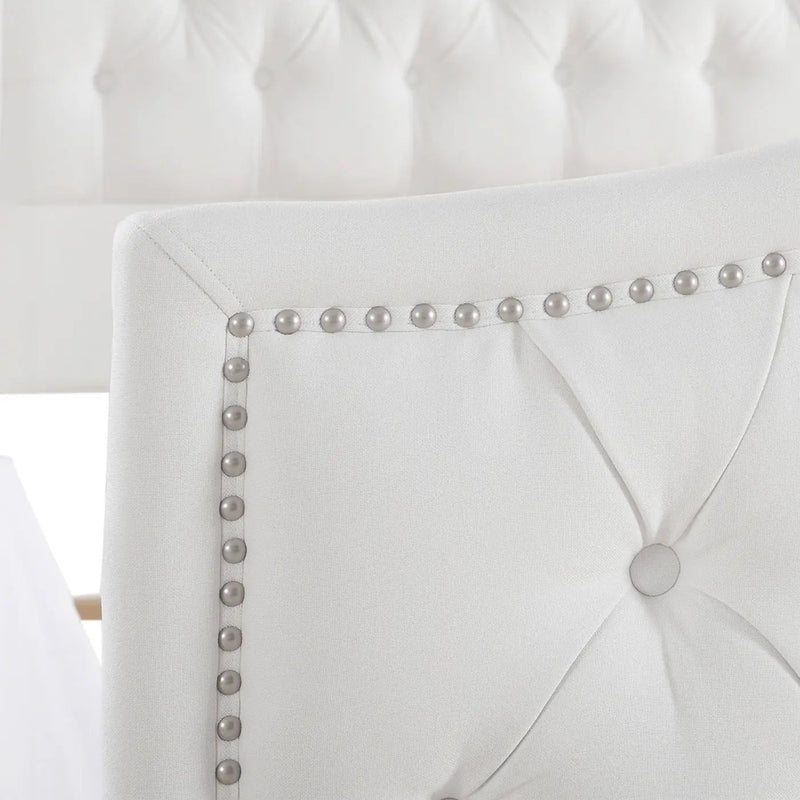 Marcella - Upholstered Shelter Headboard Bed Set by HouseOfZazla