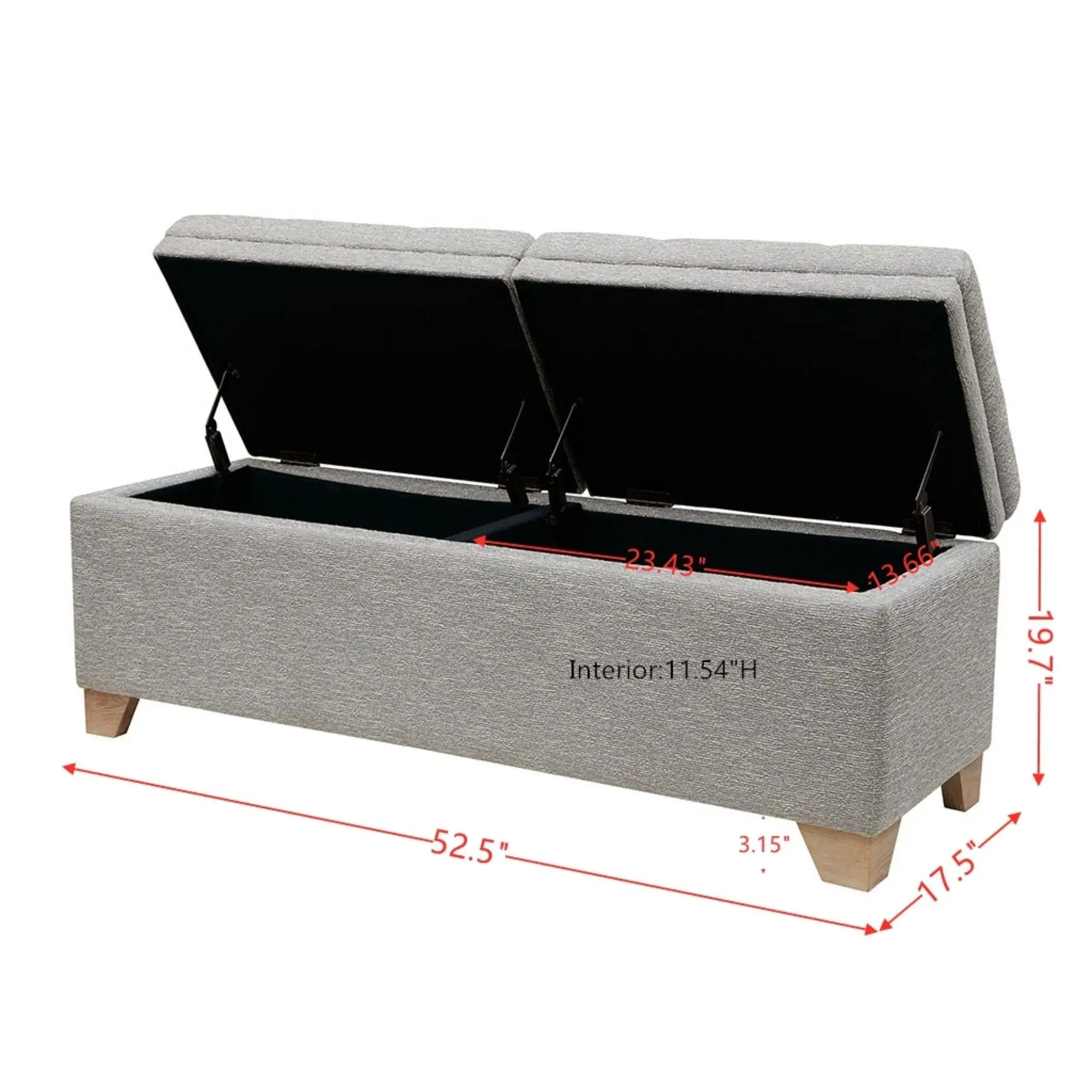 Soft Close Upholstered Storage Bench, Convenient Design by Unique Piece Furniture