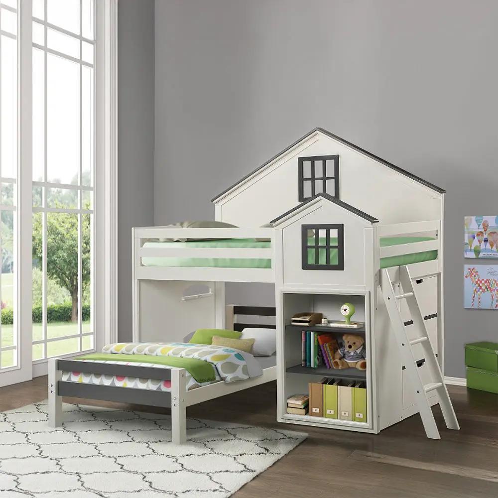 Ratana - Loft Bed - Gray & White by Unique Piece Furniture