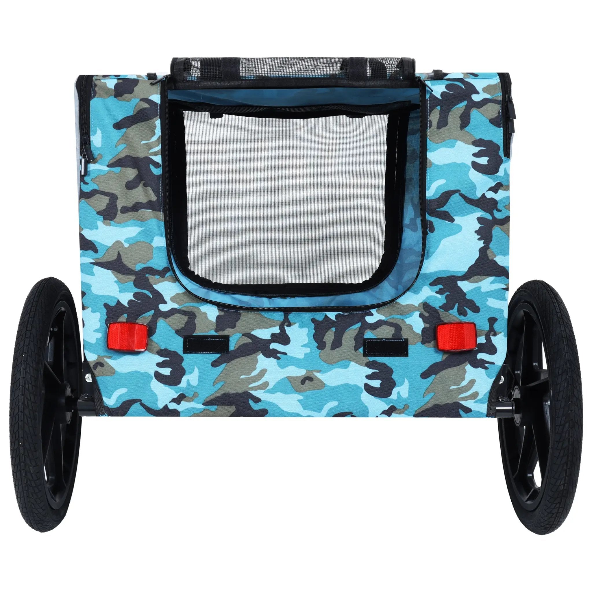 Outdoor Heavy Duty Collapsible Pet Bike Trailer with 16-Inch Wheels by HouseOfZazla