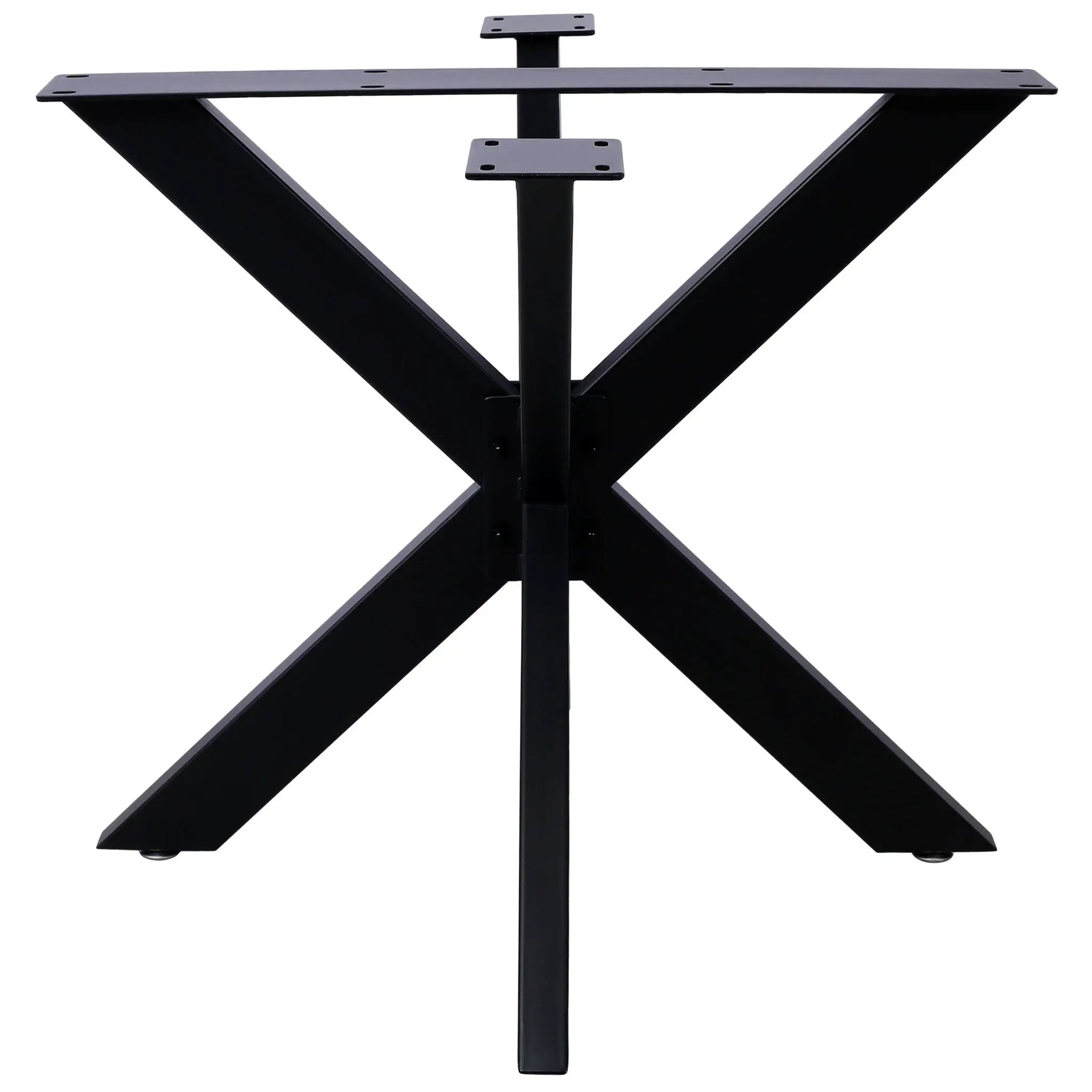 Spider Shaped Steel Table Legs, Metal Dining Table Frame, Heavy Duty Box Section Table Base - Black by HouseOfZazla