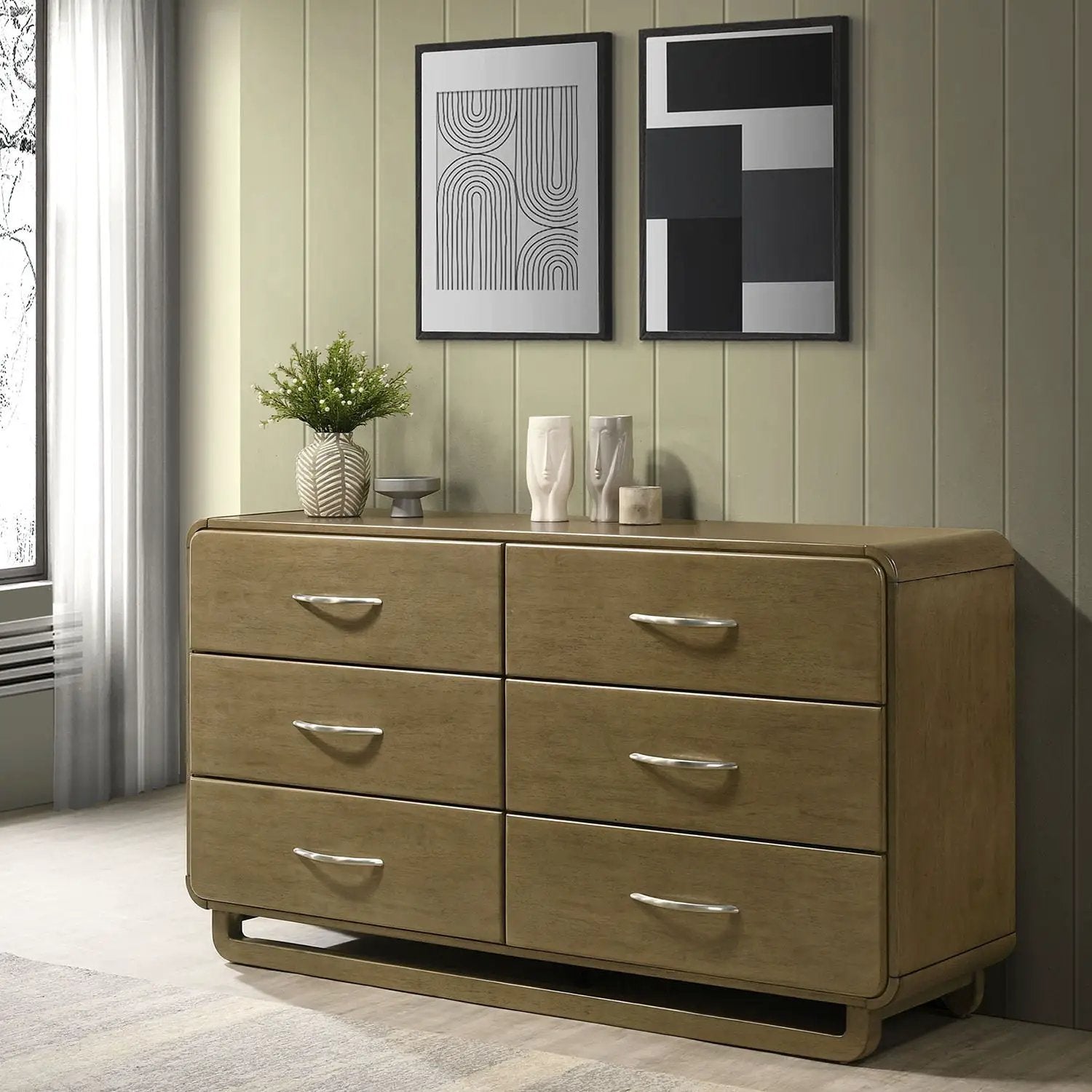 Tully - 6 Drawer Dresser - Nutmeg Brown by HouseOfZazla
