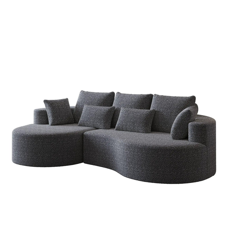 Curved Oversized Sectional Sofa With Extra Deep Seat by HouseOfZazla