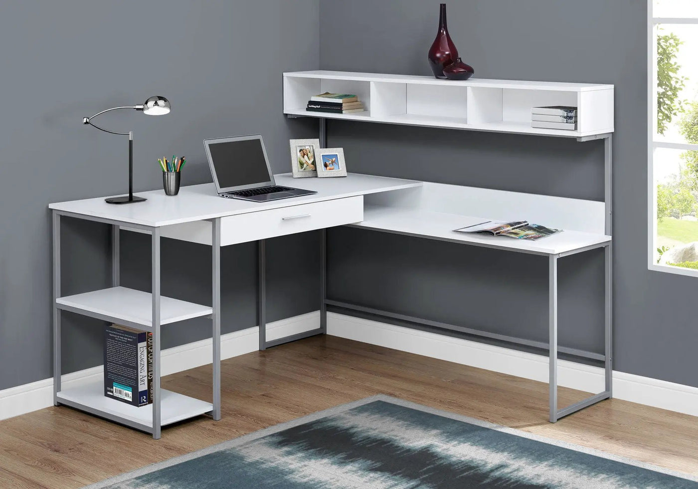 Computer Desk, Home Office, Corner, Storage Drawers, L Shape, Laptop, Contemporary & Modern by Unique Piece Furniture