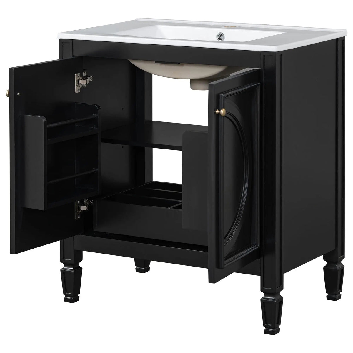 Double Sink Bathroom Vanity Set with Wall Mount Mirror Cabinet by HouseOfZazla
