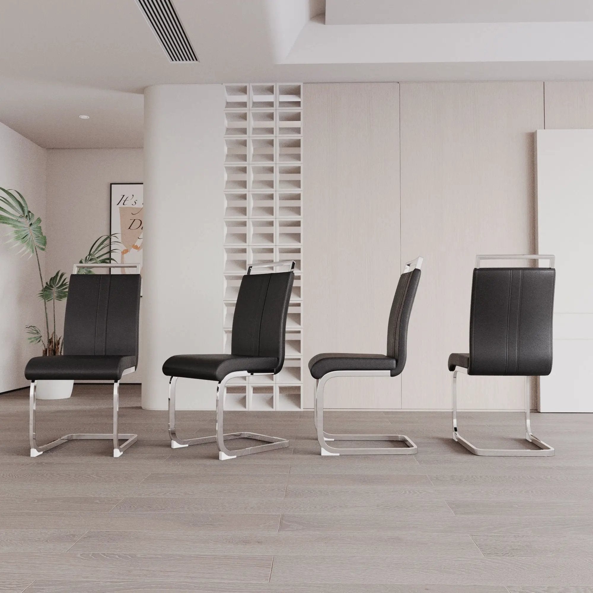 Modern Dining Chairs With Padded Seat, High Back by Unique Piece Furniture
