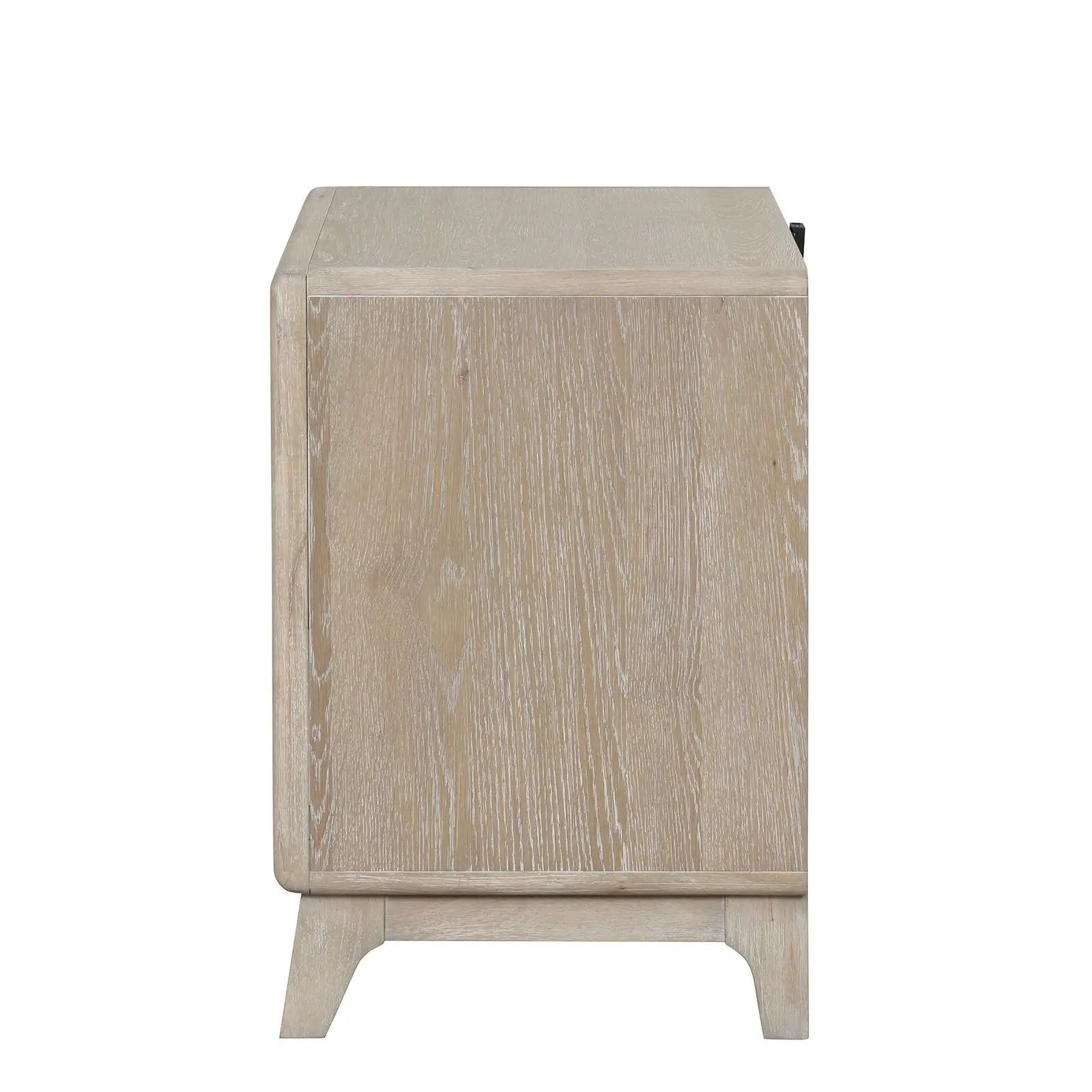 1 Piece Nightstand With Angled Feet, Dovetail Drawers, Bedroom Furniture - Oak by HouseOfZazla
