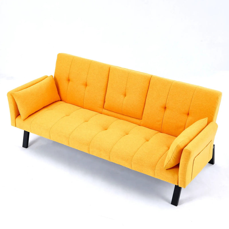 Sofa Bed With Foldable Design And Cup Holder by HouseOfZazla