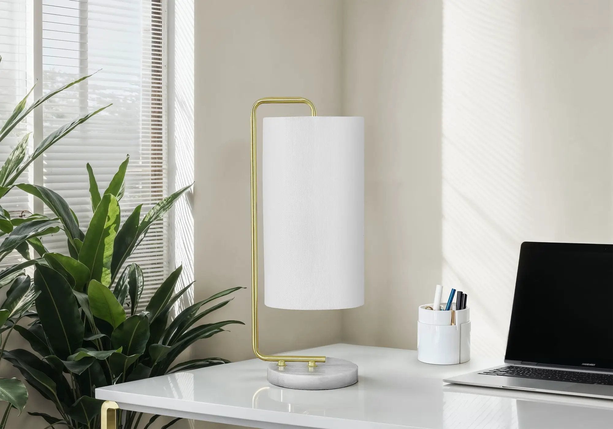 Lighting, Table Lamp, Marble, Contemporary - White by HouseOfZazla