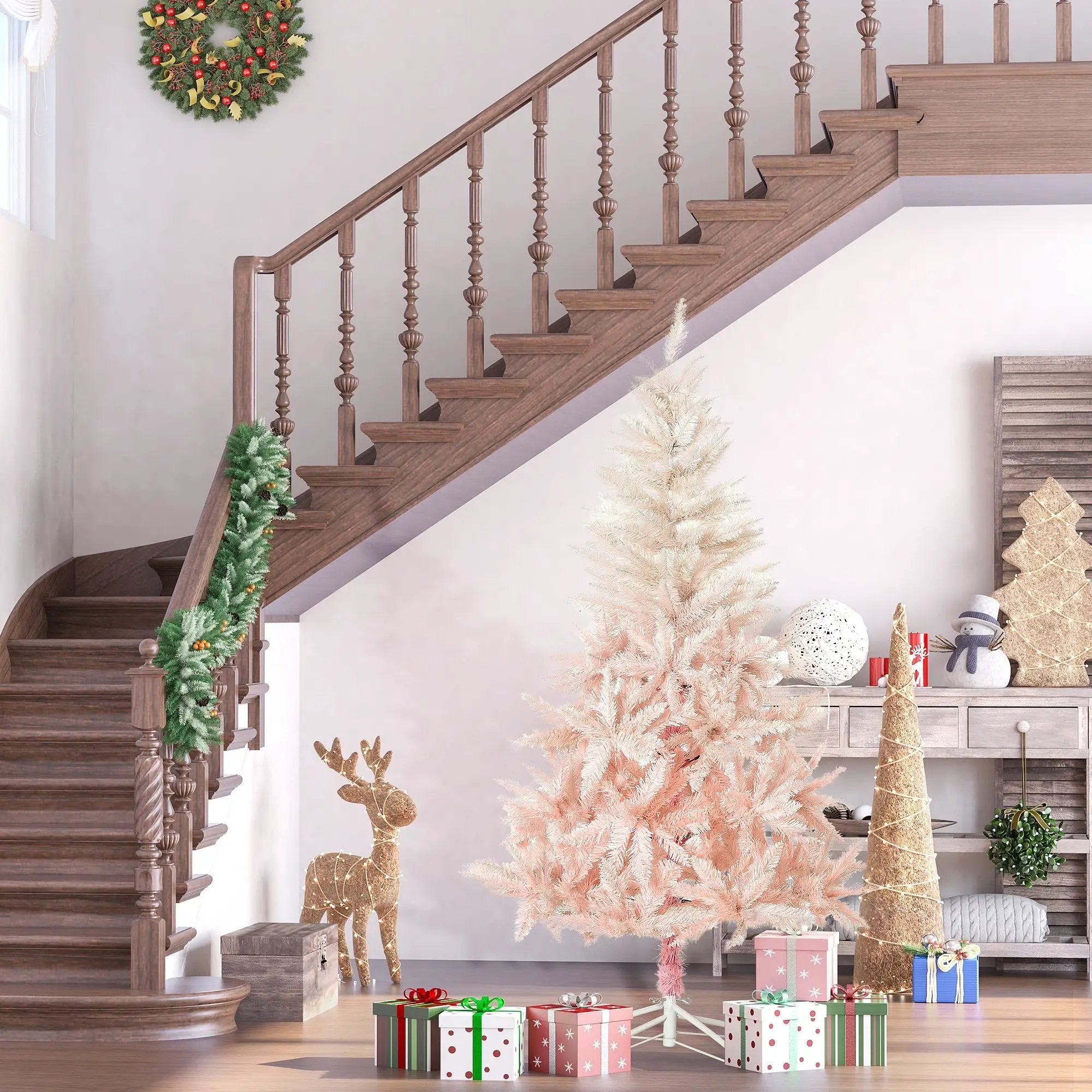 HOMCOM 7ft Unlit Spruce Artificial Christmas Tree by HouseOfZazla