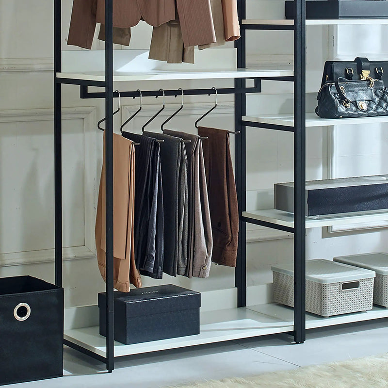 Fiona - Freestanding Walk-In Closet System - White - Wood by HouseOfZazla