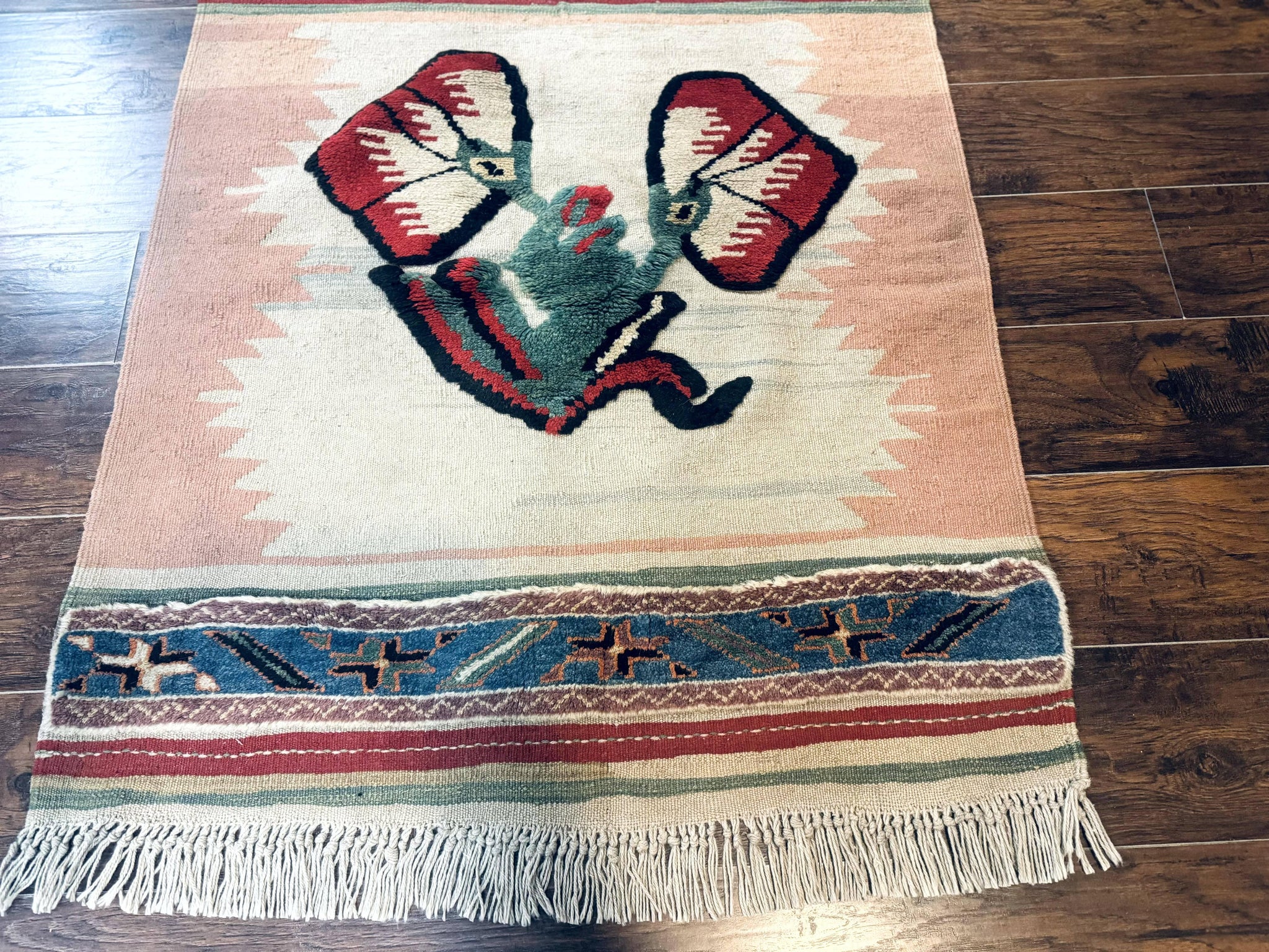 Turkish Kilim Rug 2.5 x 4.7, Flatweave Bohemian Blanket Rug, Wall Hanging Tapestry Rug by Jewel Rugs