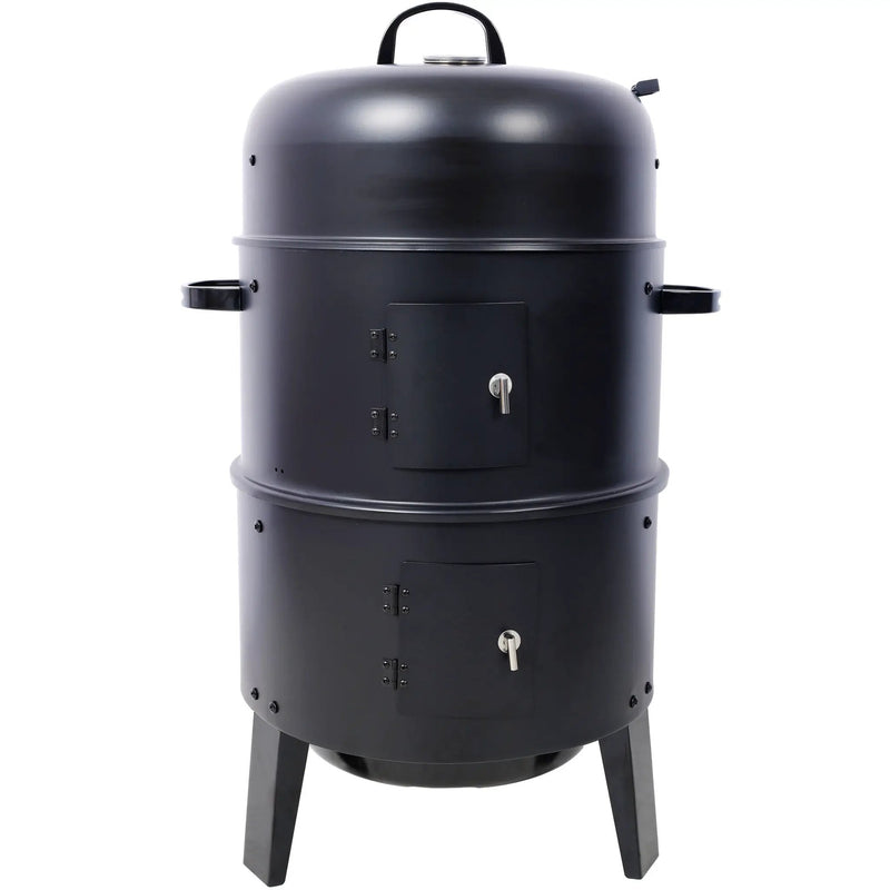 Portable Charcoal Smoker Grill For Outdoor Cooking - Black by HouseOfZazla
